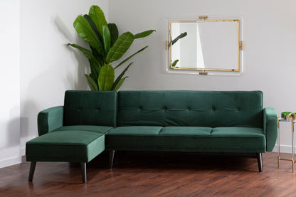 Sereni 3 Seat Green Sofa Bed