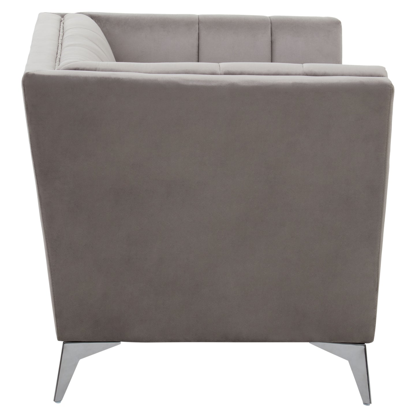 Hansa Grey Velvet Chair