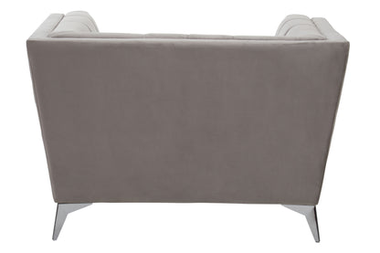 Hansa Grey Velvet Chair