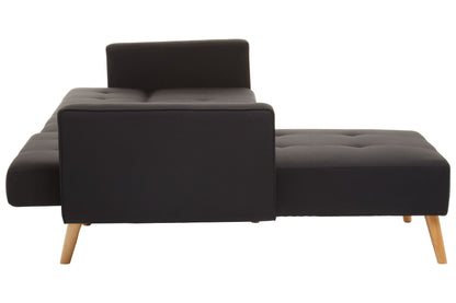 Hansal Hagen Black Large Corner Sofa Bed