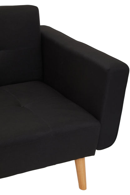 Hansal Hagen Black Large Corner Sofa Bed