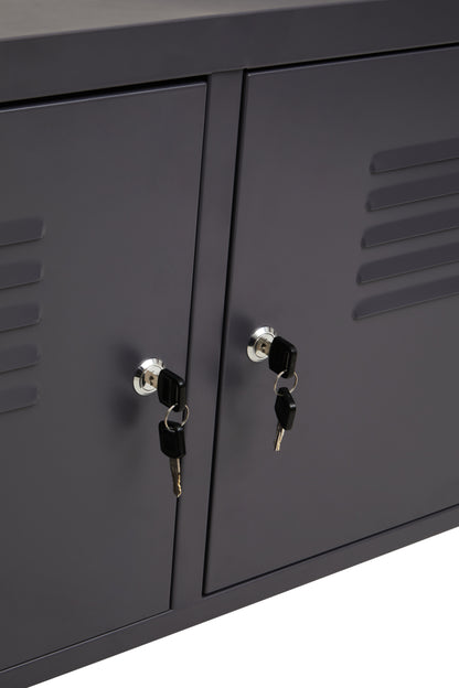 Acade Two Door Grey Locker Cabinet