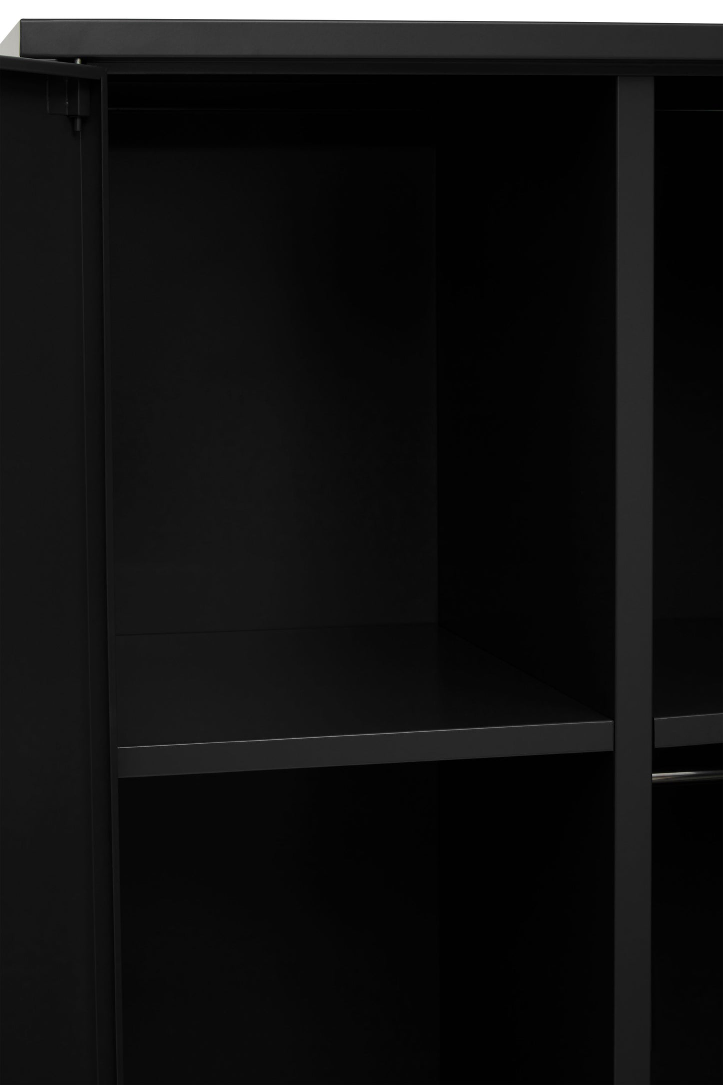 Acade Black Two Door Locker Style Wardrobe