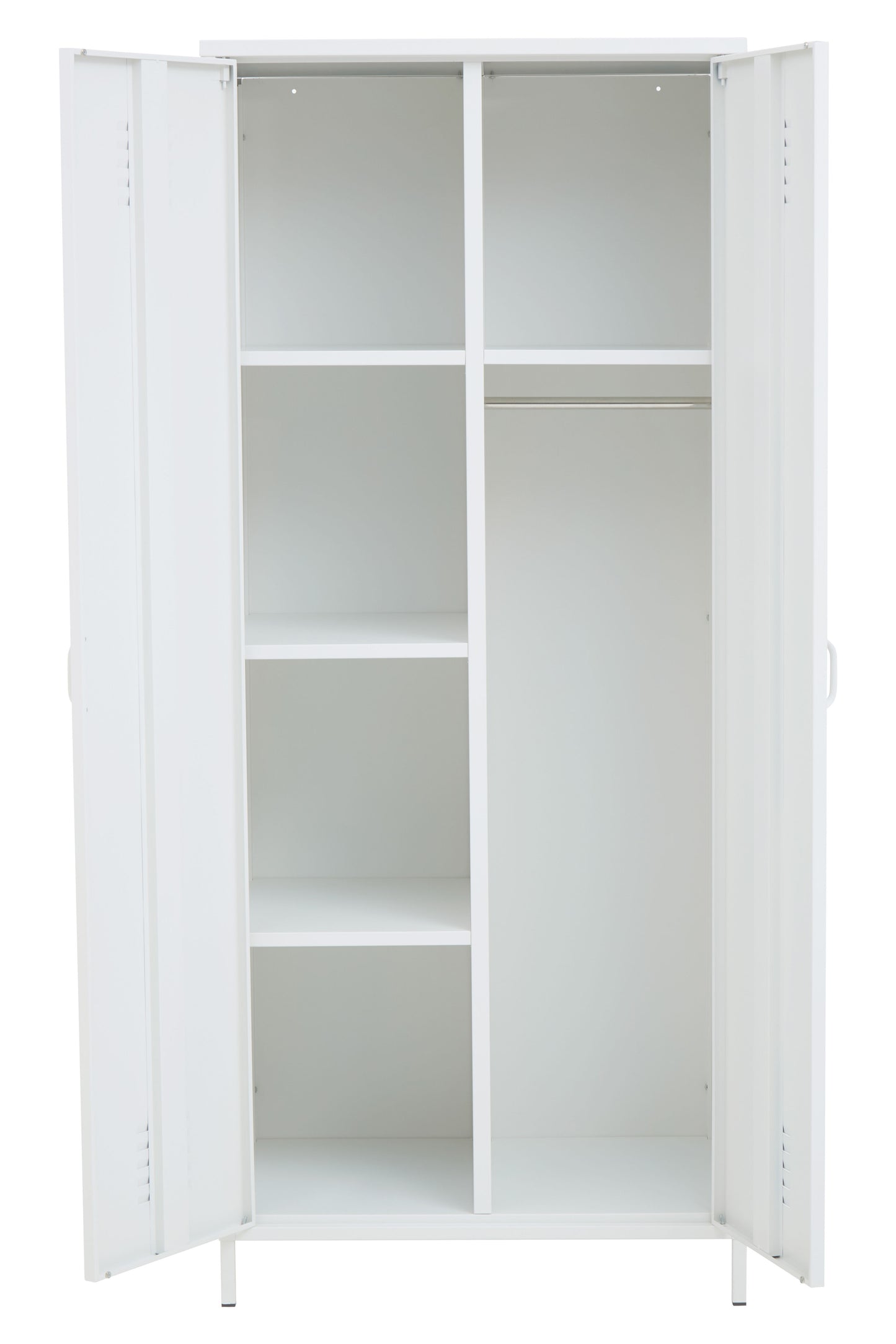 Acade White Two Door Locker Style Wardrobe