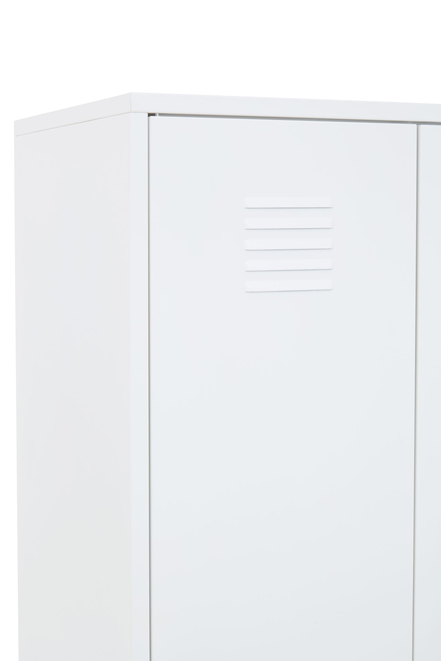 Acade White Two Door Locker Style Wardrobe