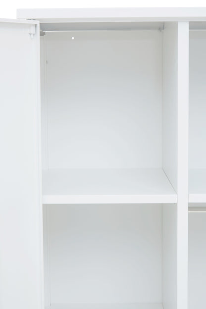 Acade White Two Door Locker Style Wardrobe