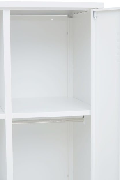 Acade White Two Door Locker Style Wardrobe