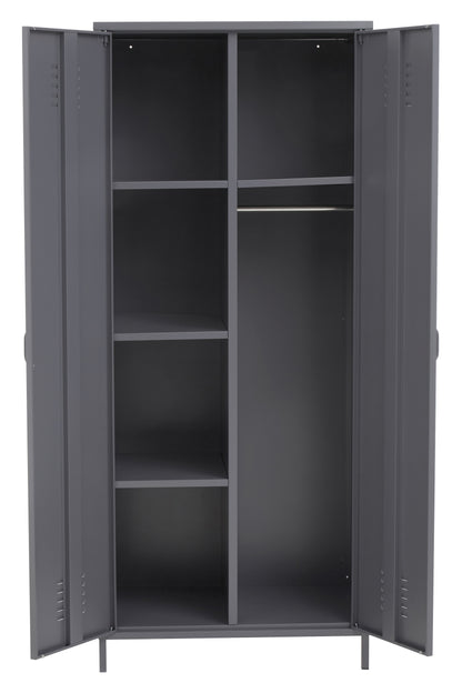 Acade Grey Two Door Locker Style Wardrobe