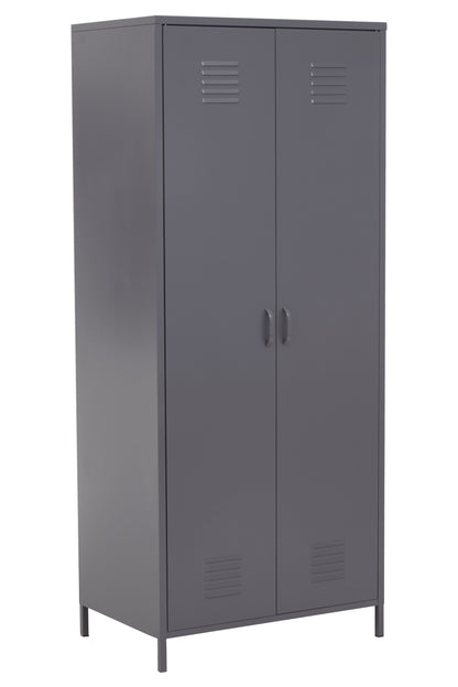 Acade Grey Two Door Locker Style Wardrobe