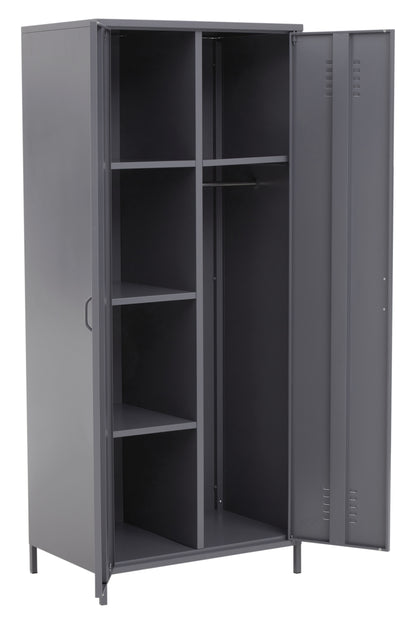 Acade Grey Two Door Locker Style Wardrobe