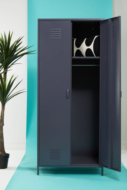 Acade Grey Two Door Locker Style Wardrobe