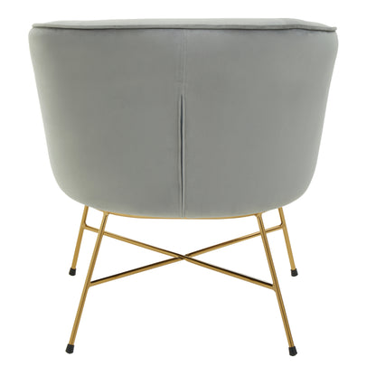 holm Grey Chair With Metal Frame