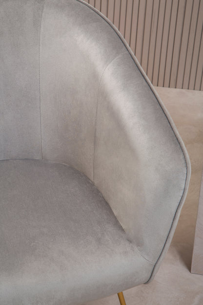 holm Grey Chair With Metal Frame