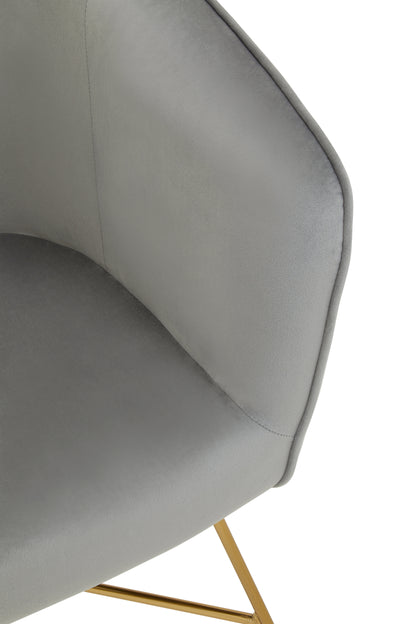 holm Grey Chair With Metal Frame