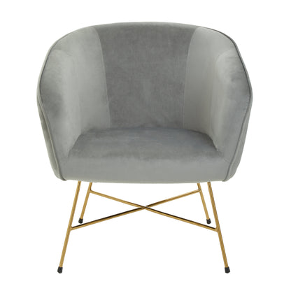 holm Grey Chair With Metal Frame