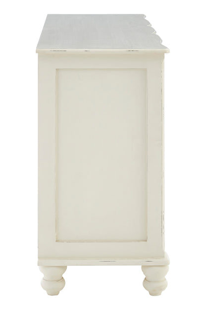 Lore 6 Drawer White Sideboard