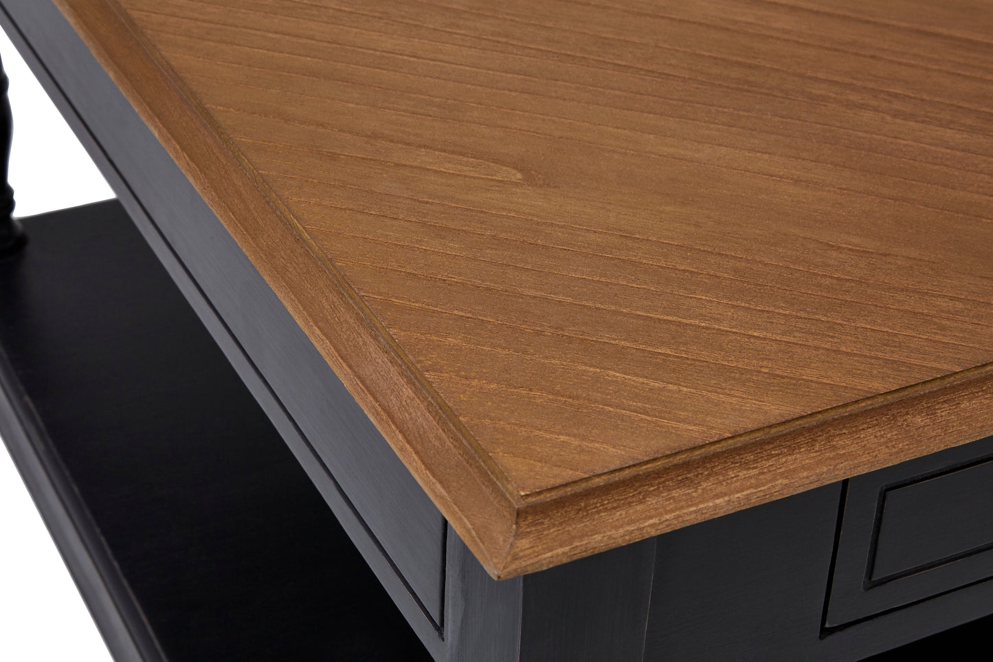 Lore 1 Drawer Black Coffee Table