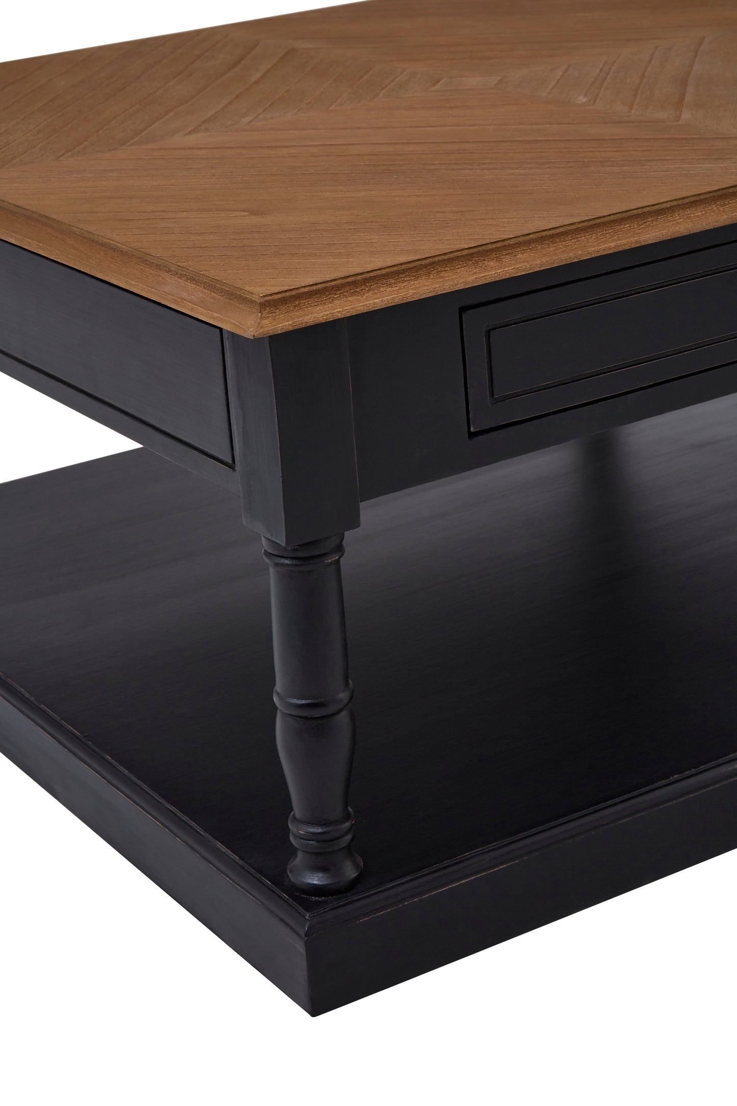 Lore 1 Drawer Black Coffee Table