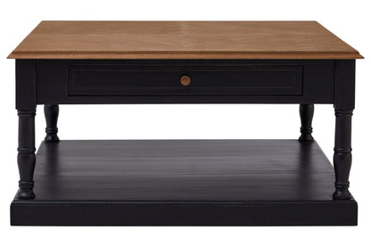 Lore 1 Drawer Black Coffee Table