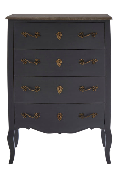 Lore 4 Drawer Dark Grey Chest