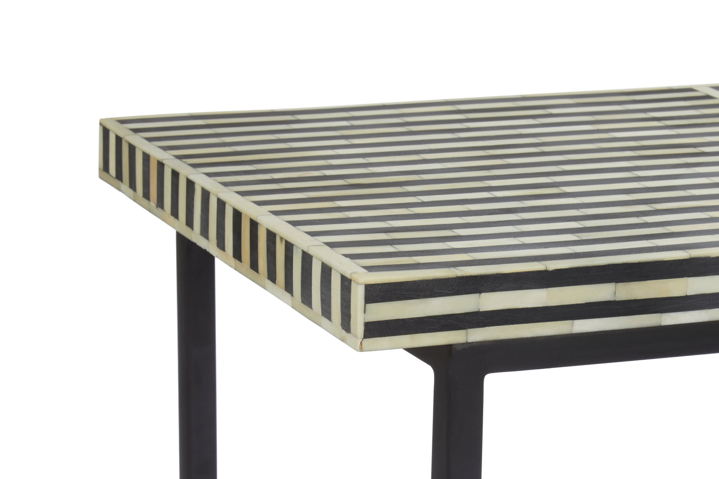 Boho Pattern Metal Base Console Table