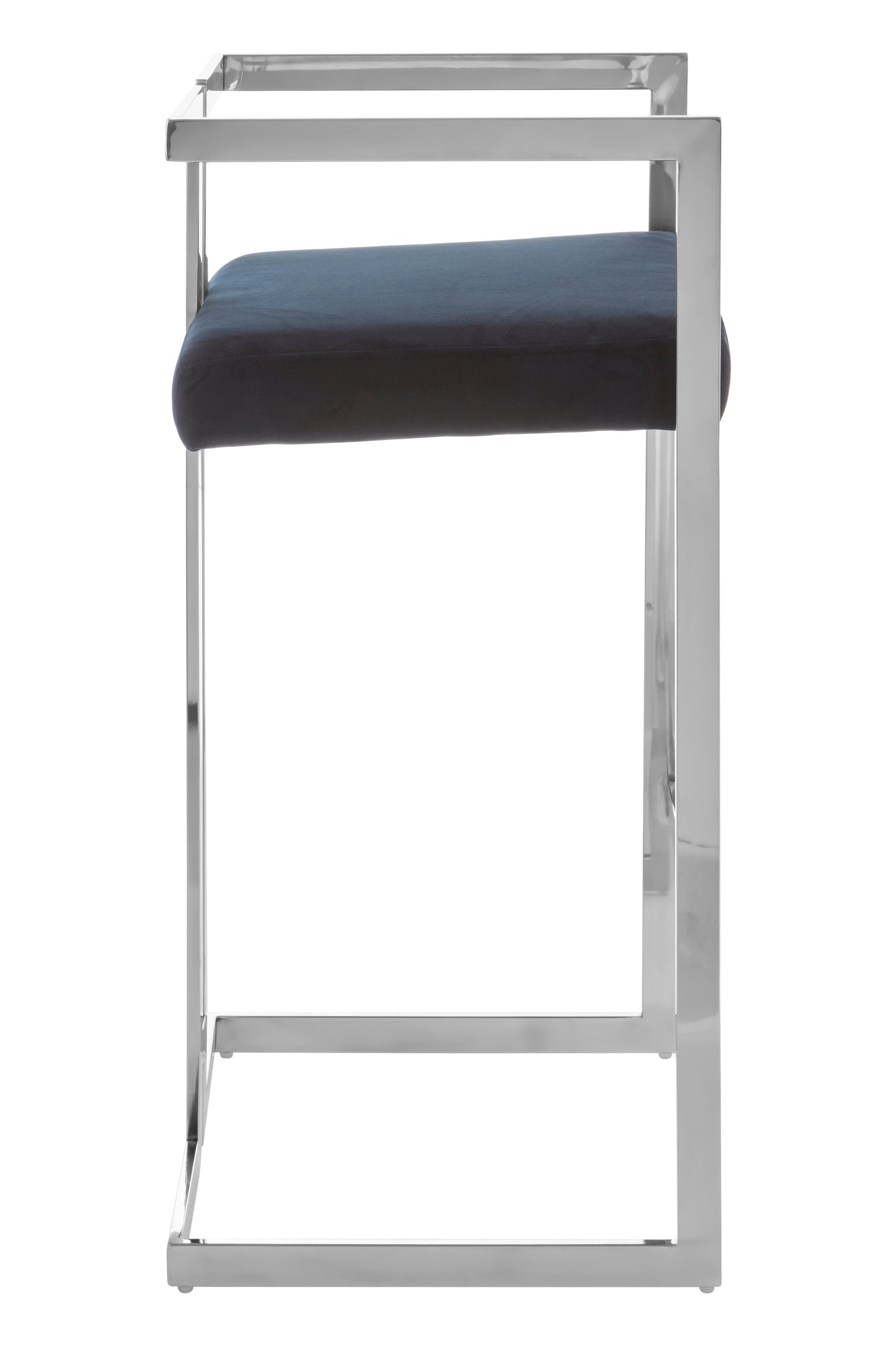 Azali Bar Stool With Silver Frame