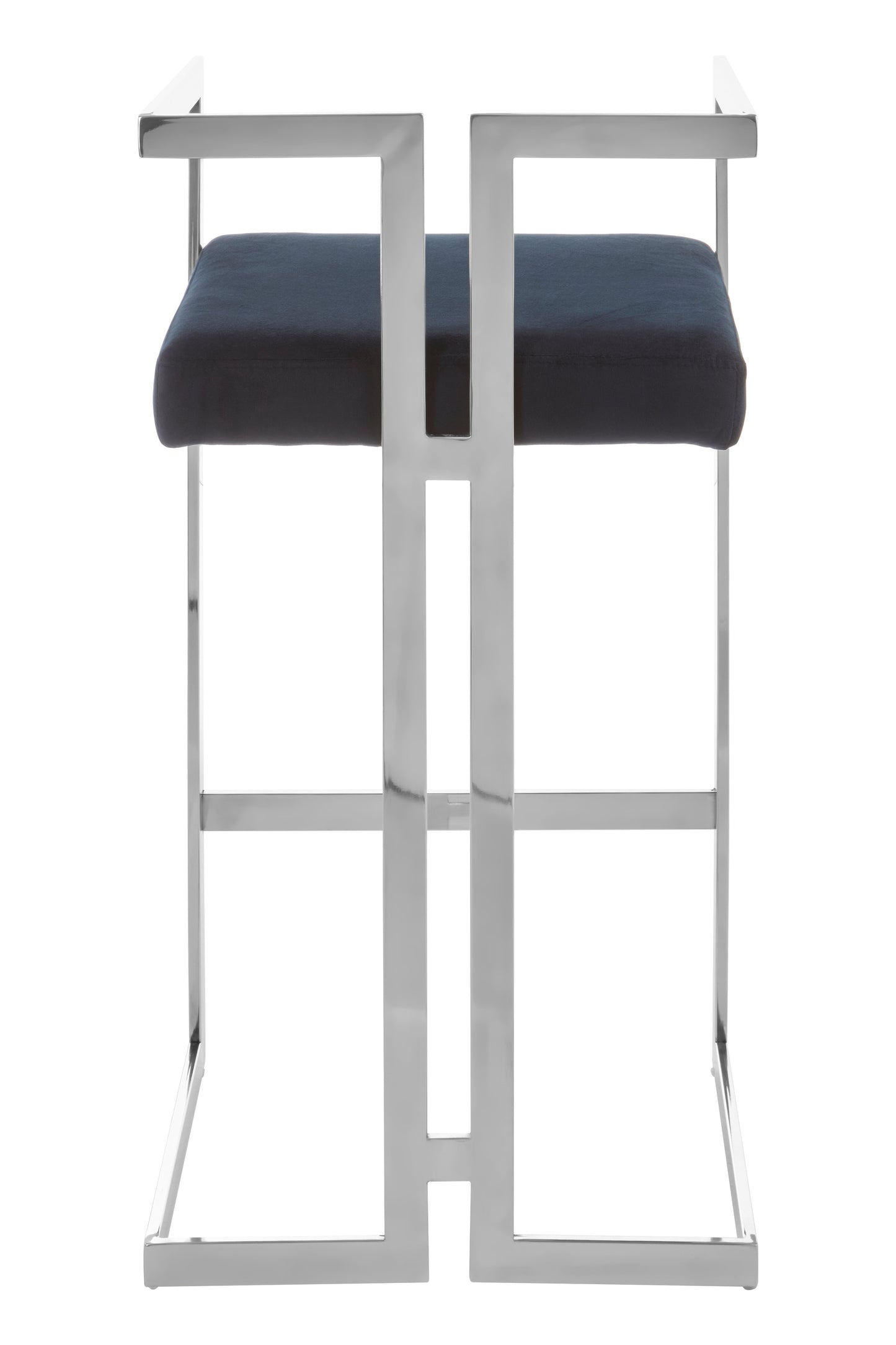 Azali Bar Stool With Silver Frame