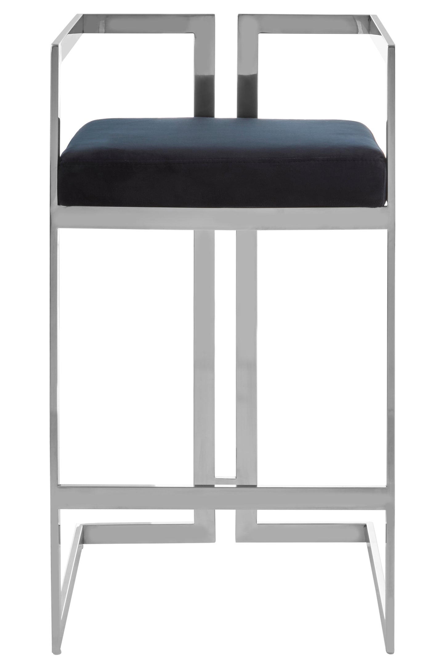 Azali Bar Stool With Silver Frame