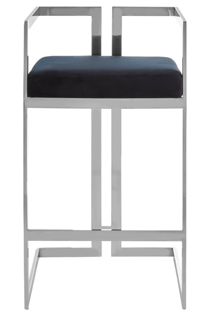 Azali Bar Stool With Silver Frame