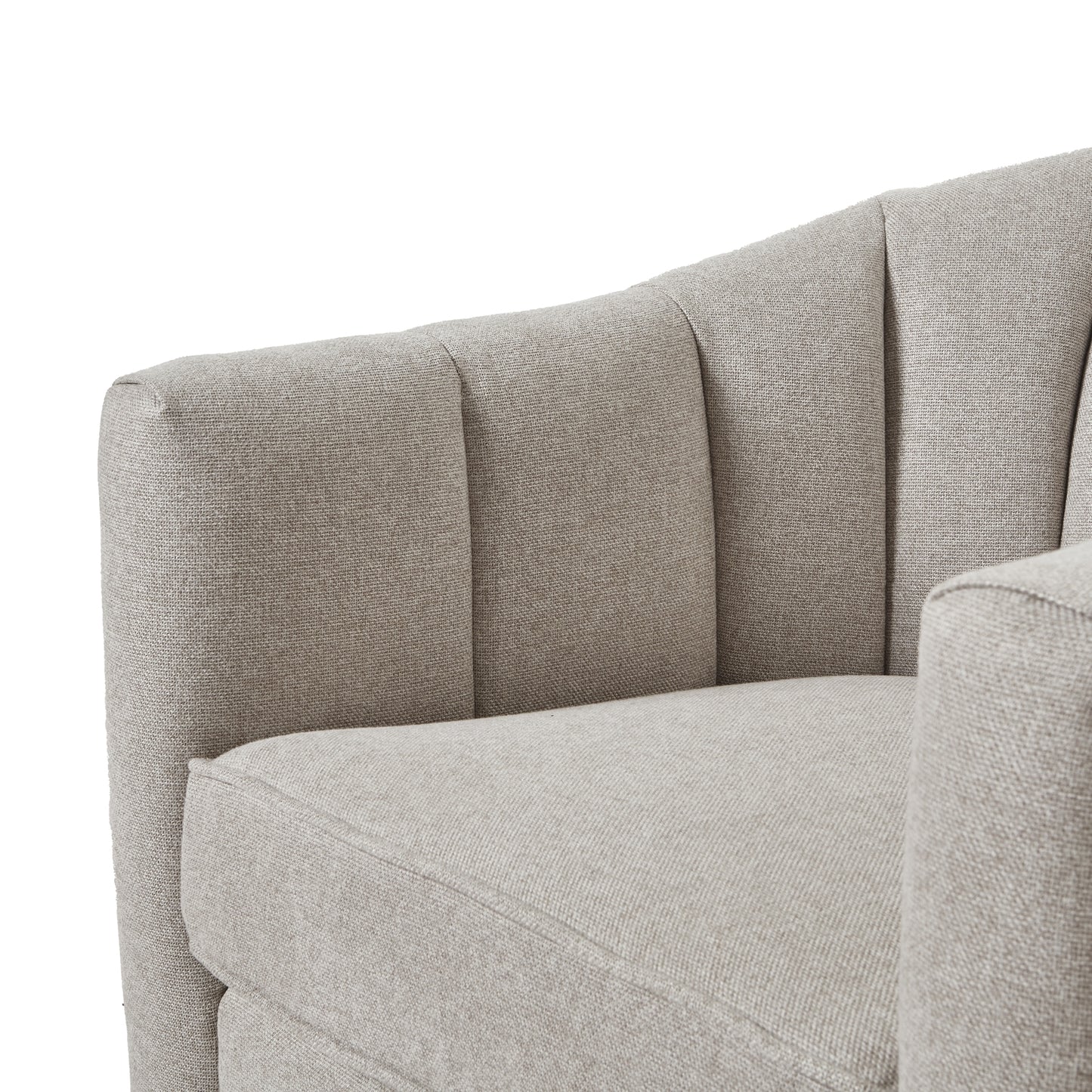 Mily Swivel Chair In Oatmeal Twill