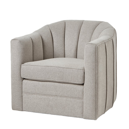 Mily Swivel Chair In Oatmeal Twill