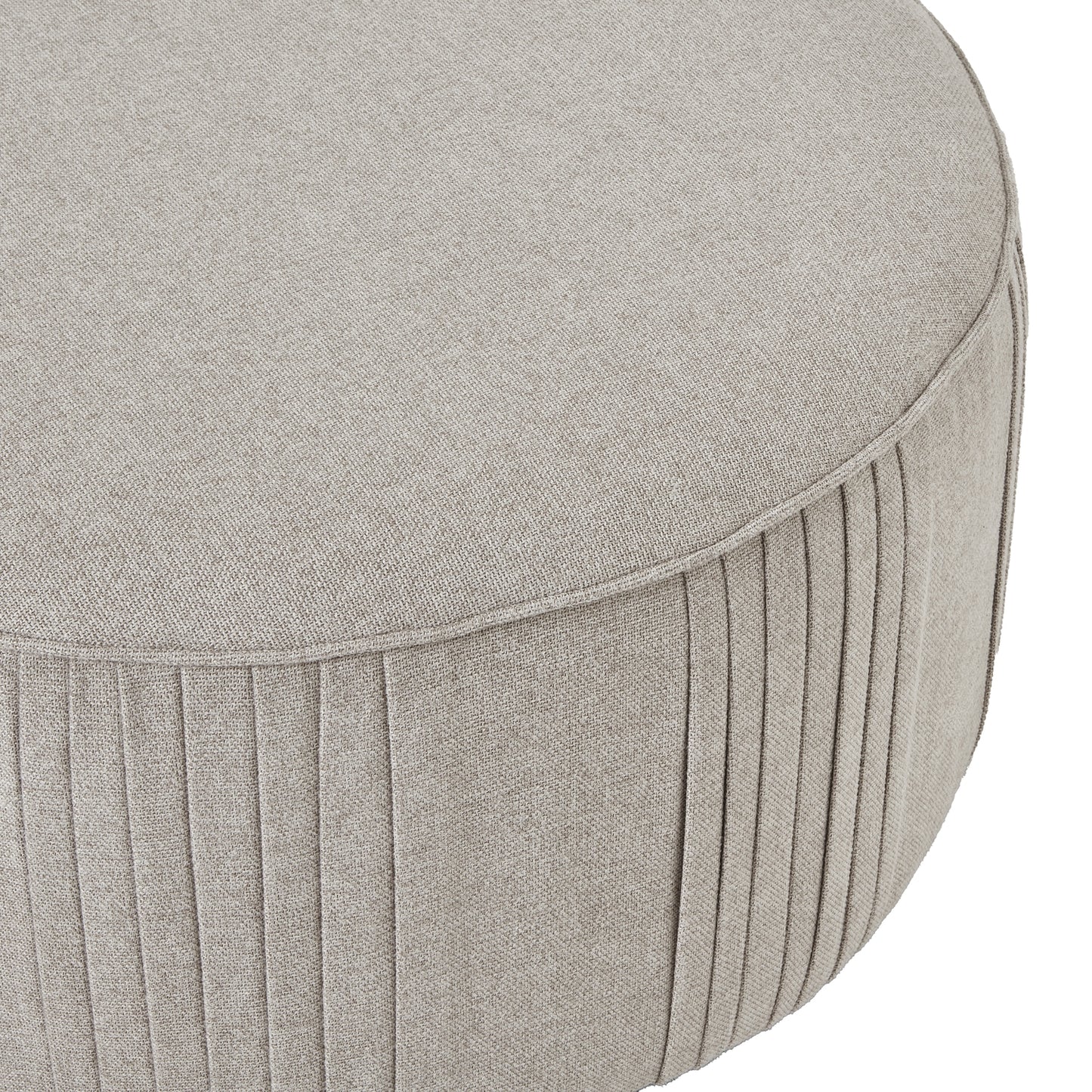 Mily Swivel Ottoman In Oatmeal Twill