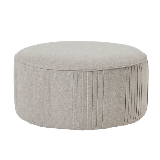 Mily Swivel Ottoman In Oatmeal Twill