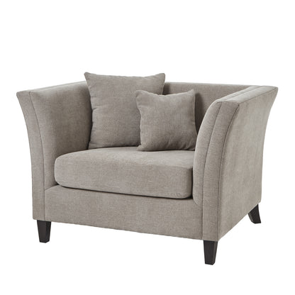 Vasper Taupe Cushion Back Snuggle Chair