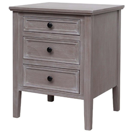 Cirene Three Drawer Bedside Table