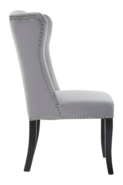 Kensi Townhouse Grey Velvet Dining Chair