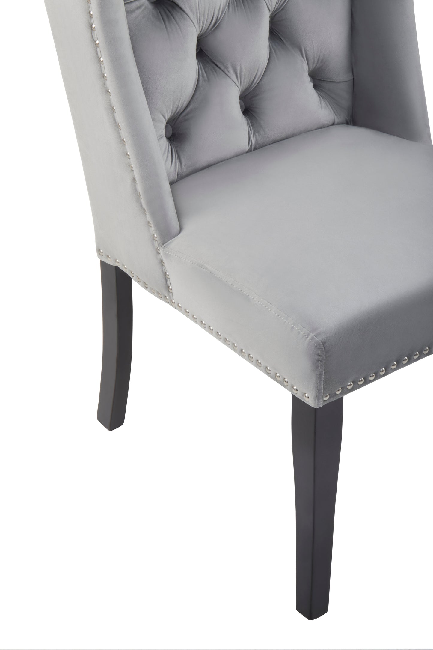 Kensi Townhouse Grey Velvet Dining Chair