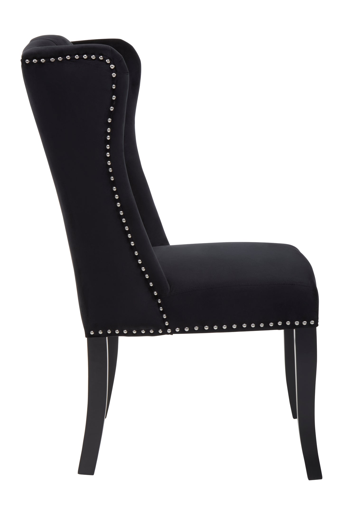 Kensi Townhouse Black Button Velvet Dining Chair