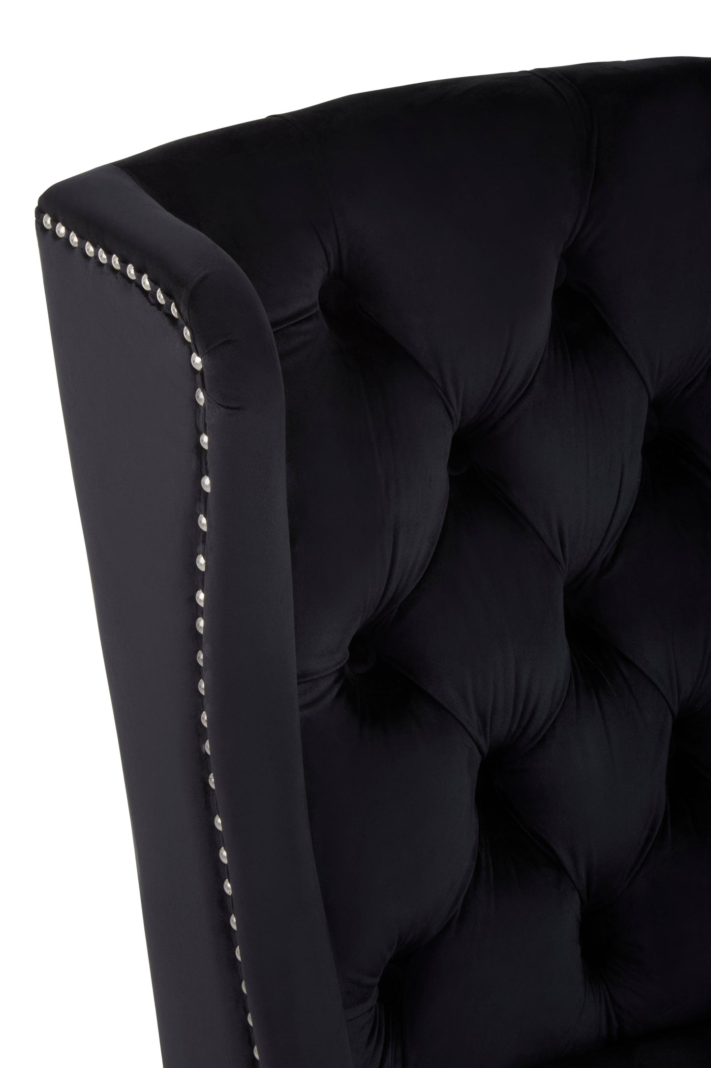 Kensi Townhouse Black Button Velvet Dining Chair