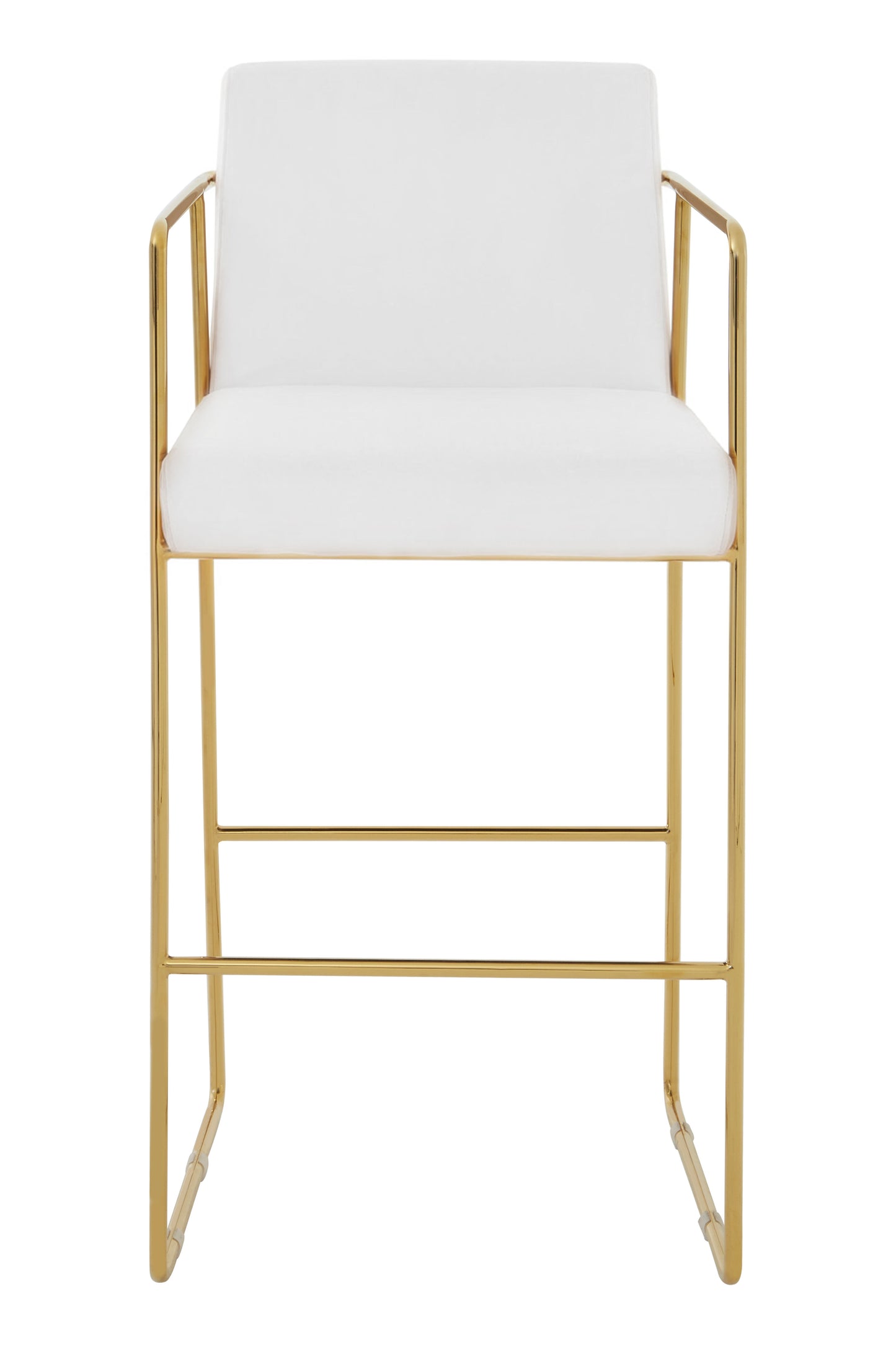 Pier Mink Velvet And Gold Bar Stool