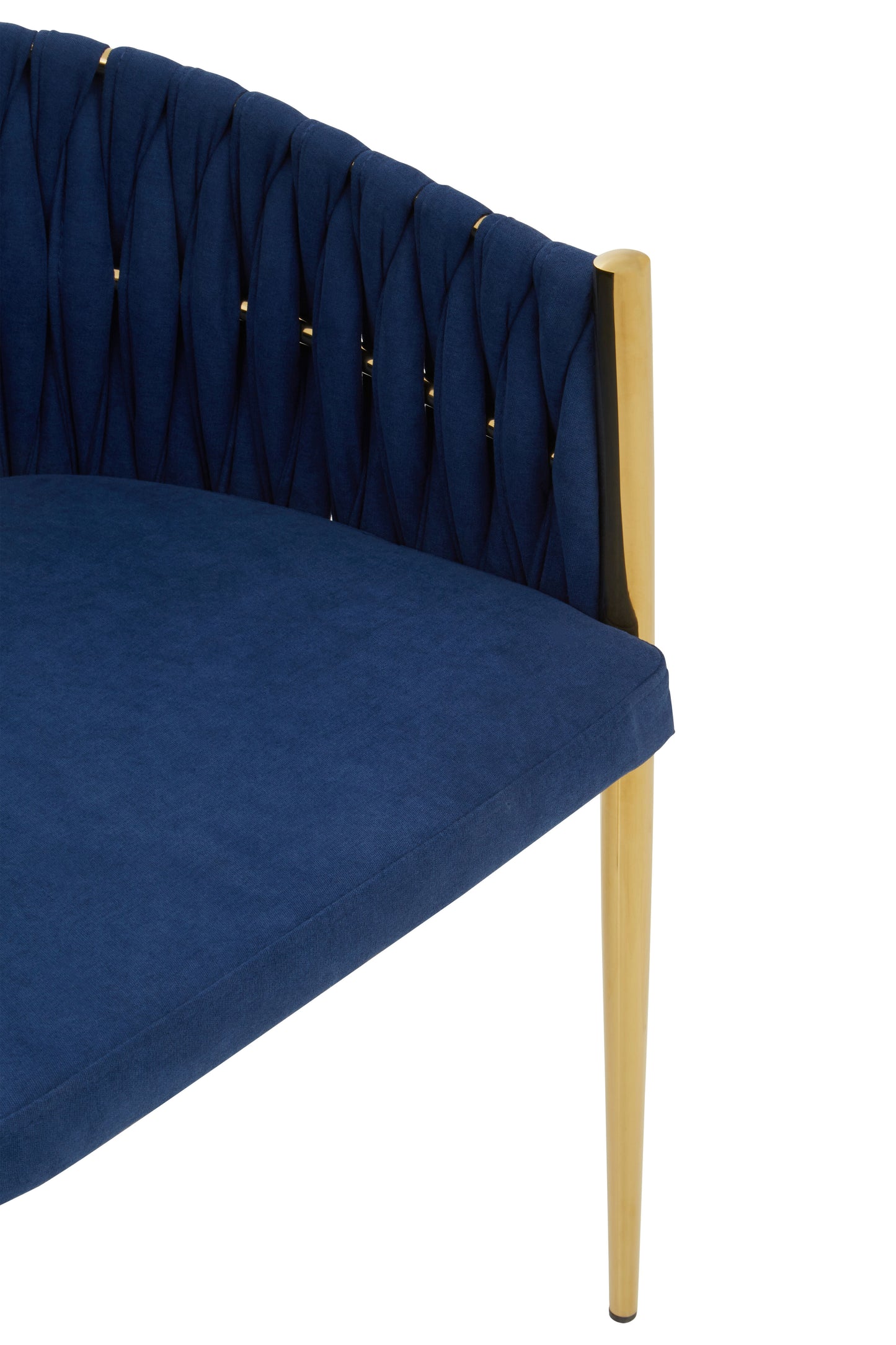 Gild Blue Dining Chair With Woven Back