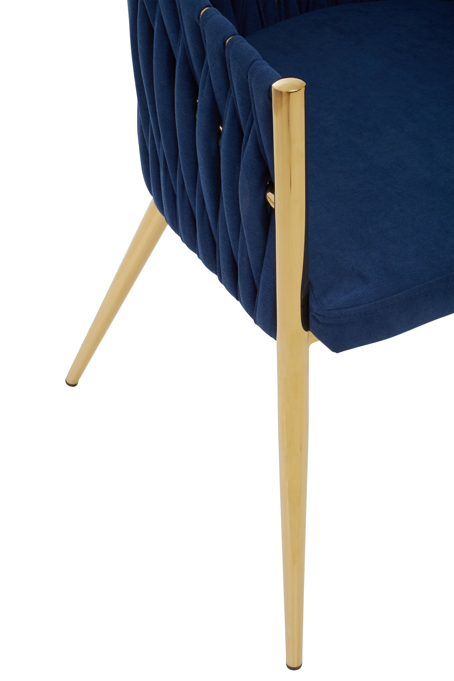 Gild Blue Dining Chair With Woven Back