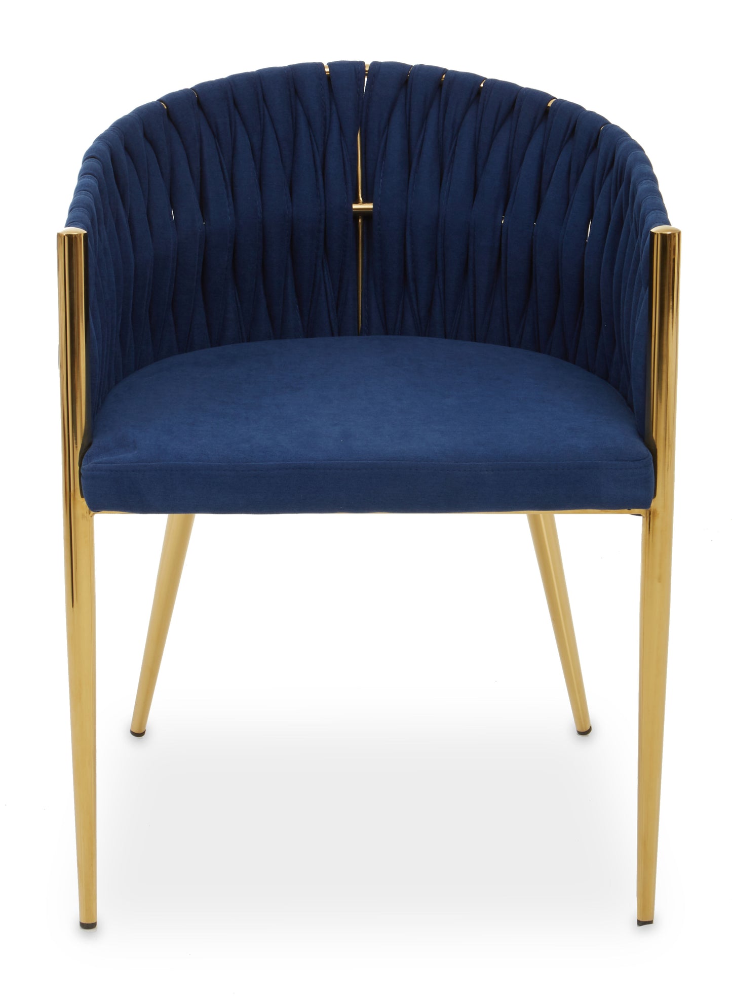 Gild Blue Dining Chair With Woven Back