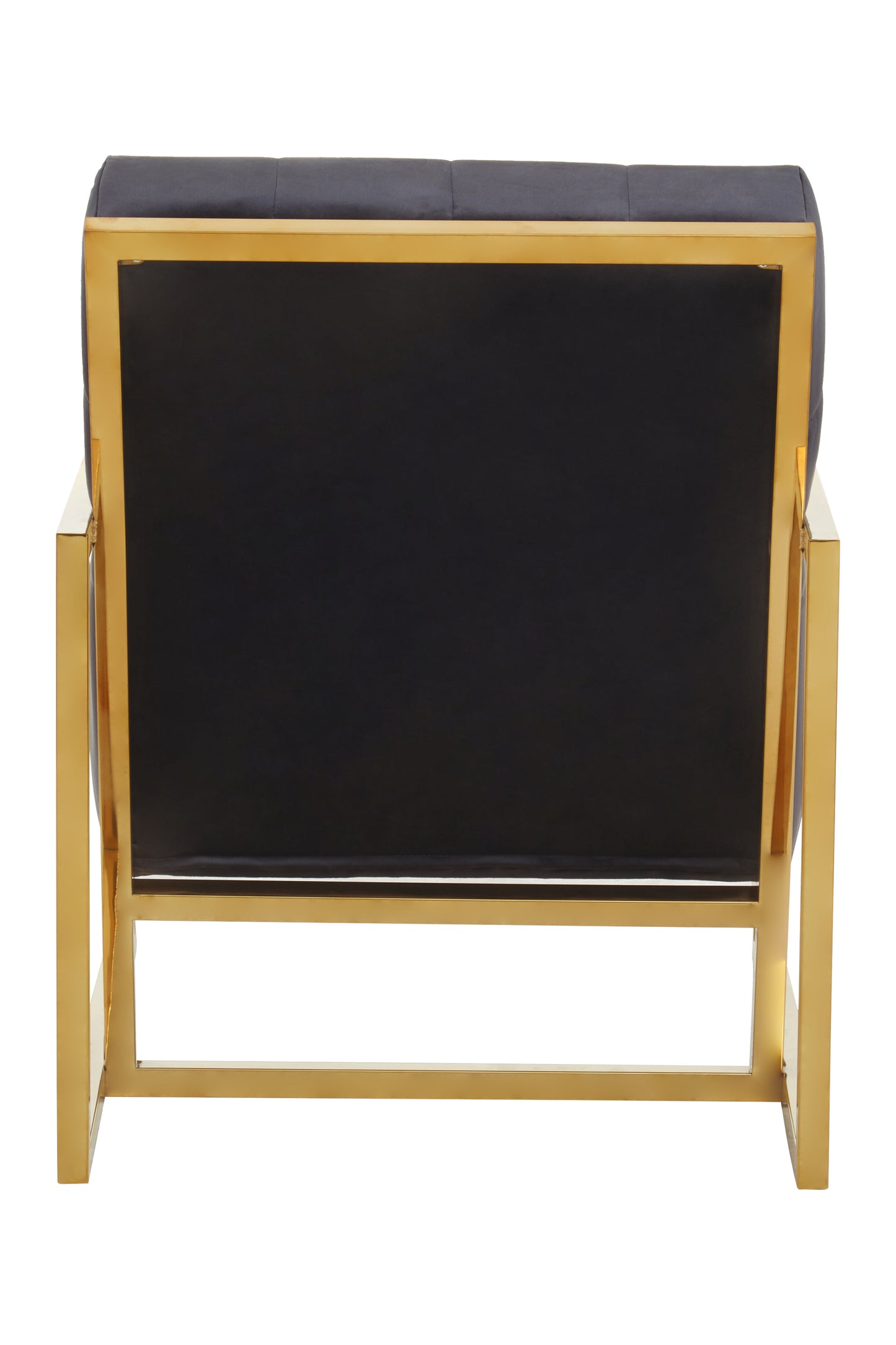 Lana Black Velvet Chair With Gold Frame