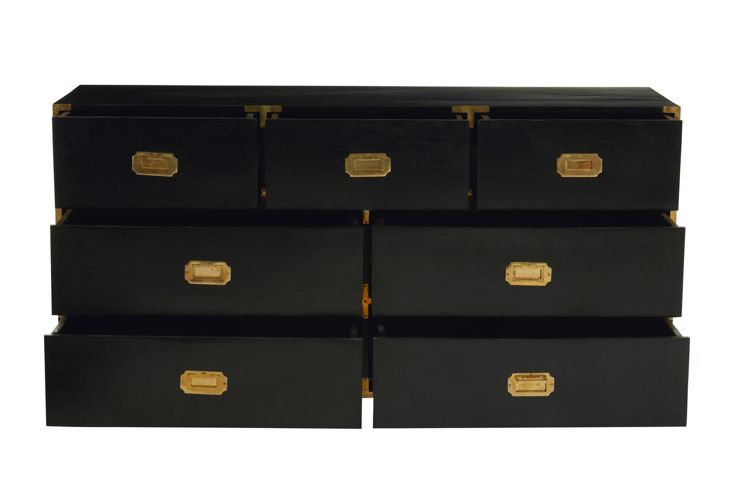 Sarta Seven Drawer Black Mango Wooden Chest