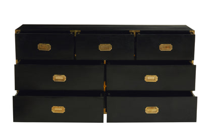 Sarta Seven Drawer Black Mango Wooden Chest