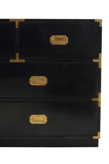 Sarta Seven Drawer Black Mango Wooden Chest