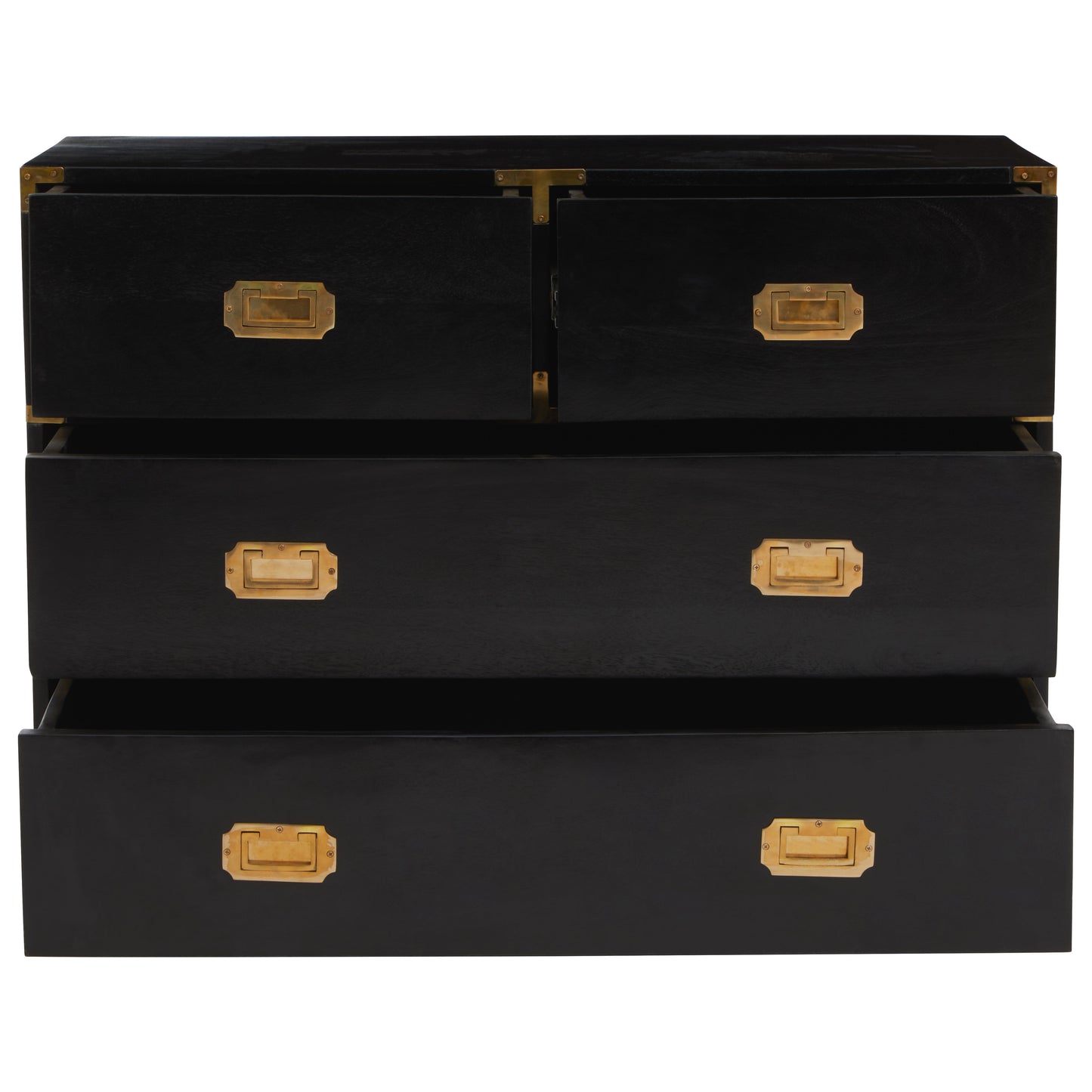 Sarta Four Drawer Black Mango Wooden Chest