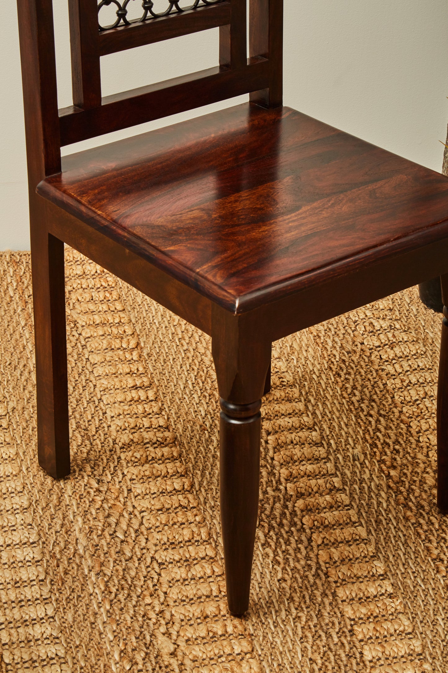 Trina Dark Sheesham Wood Dining Chair