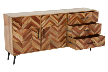 Boho 2 Door Wooden Sideboard